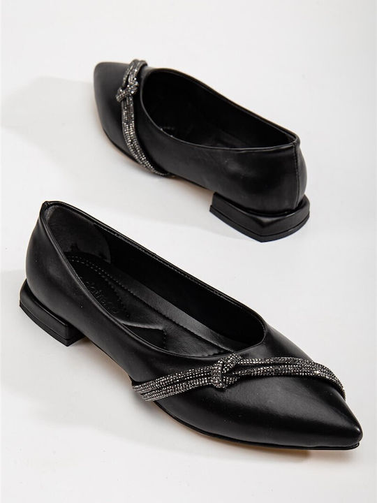 Leather Ballerinas Black
