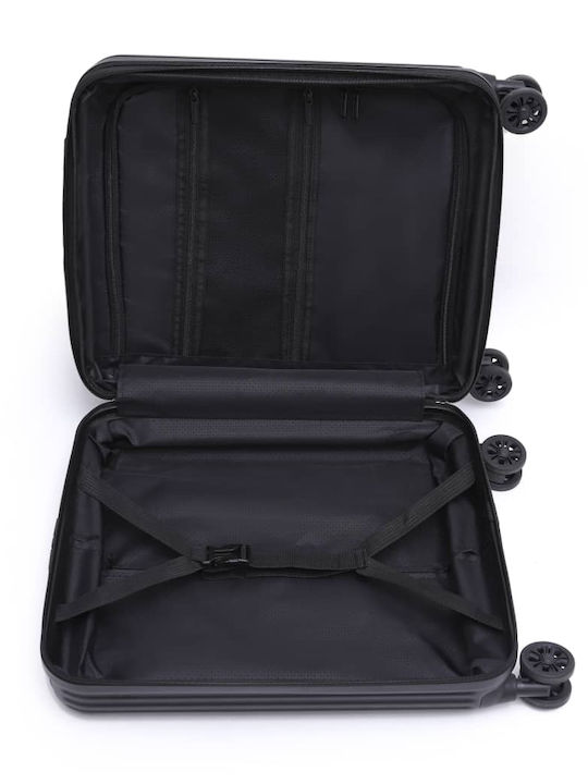 CabinFly Βαλίτσα Ταξιδίου Καμπίνας Black, Blue με 4 Ρόδες Ύψους 55εκ.