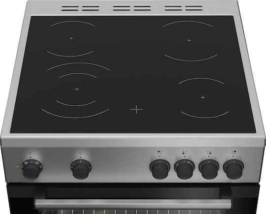 Beko Κουζίνα 66lt με Κεραμικές Εστίες Π60εκ. Inox