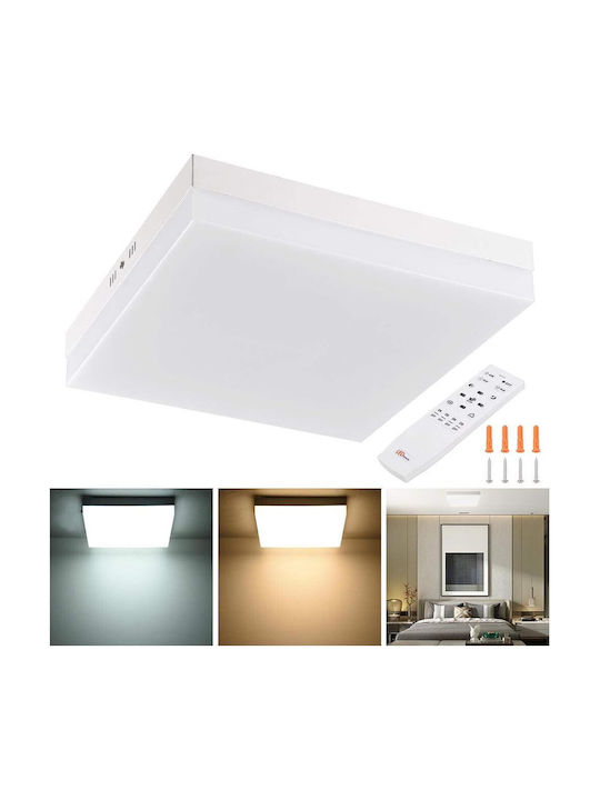 Lightplanet Pătrat Panou LED Putere 24W cu Alb Cald Lumini