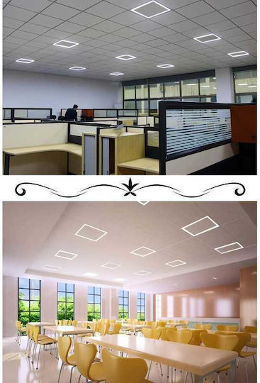 Lightplanet Panou LED Putere 48W cu Alb Rece Lumini 60x60cm.
