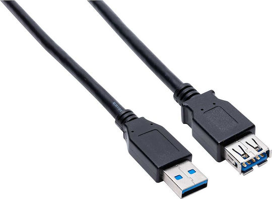 EFB USB 3.0 Cable USB-A male - USB-A male / USB-A female Μαύρο 5m K5237.5