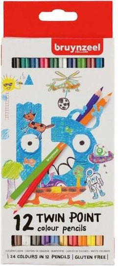 Set 12 Bruynzeel Double-ended Colored Pencils