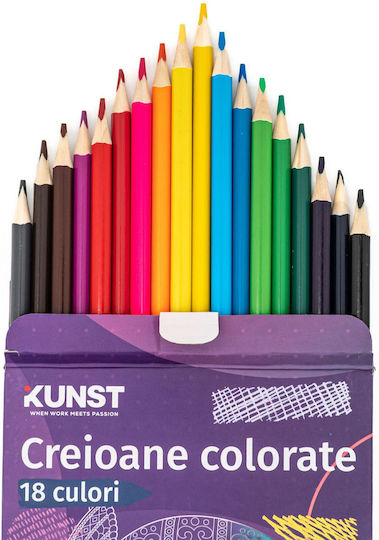 Set De Creioane Colorate Multicolore 18 Bucăți