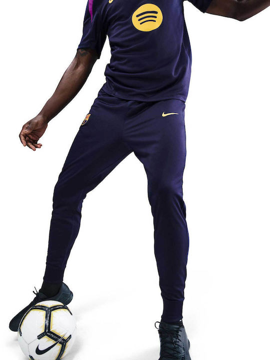 Barcelona Football Sweatpants Dri-Fit Glossy with Elastic Purple