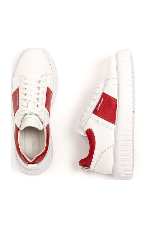 Sneakers Pentru Bărbați Albi Roșii