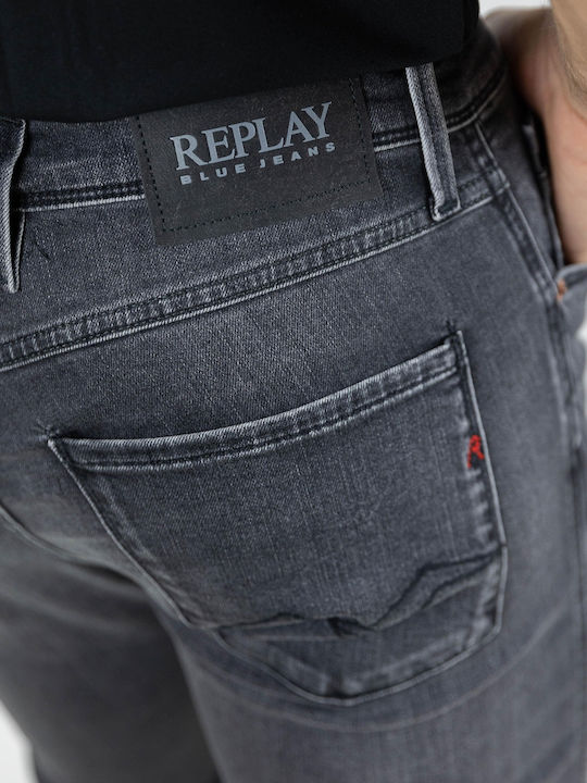 Anbass Men's Jeans Pants with Slim Fit Dark Grey Denim