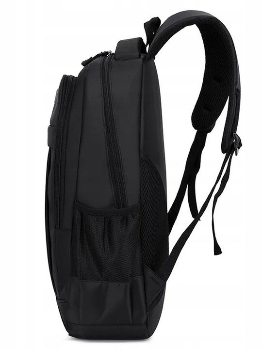 Schulranzen Rucksack Junior High-High School Schwarz mit Flaschenhalter