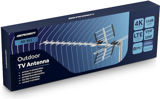 Berdsen Bd-951 Ultra Hd 4k Directional Outdoor Tv Antenna
