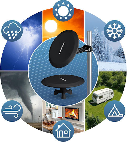 Berdsen Bd-955 Black Ultra Hd 4k Indoor Outdoor Tv Antenna