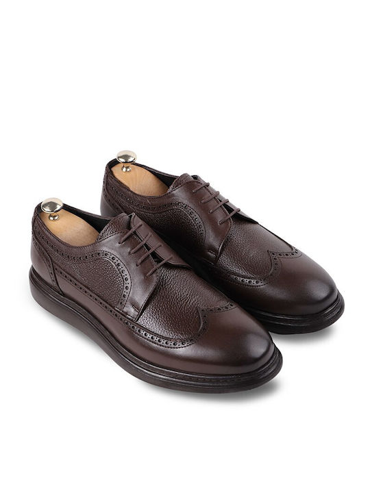 Δερμάτινα Ανδρικά Oxfords Καφέ