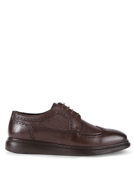 Δερμάτινα Ανδρικά Oxfords Καφέ