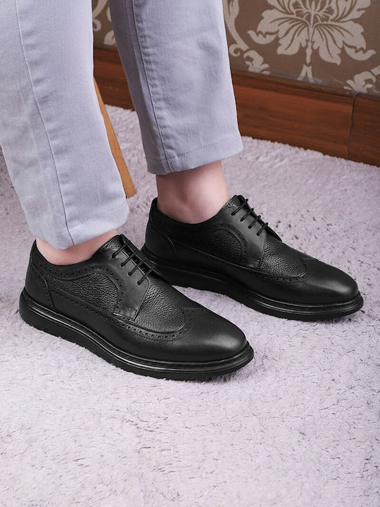 Δερμάτινα Ανδρικά Oxfords Μαύρα