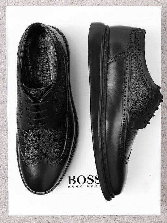Δερμάτινα Ανδρικά Oxfords Μαύρα