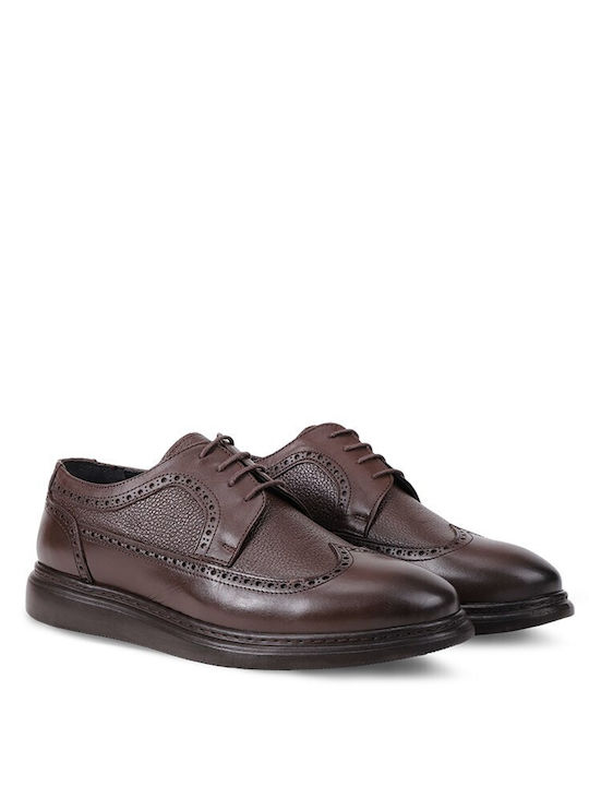 Δερμάτινα Ανδρικά Oxfords Καφέ