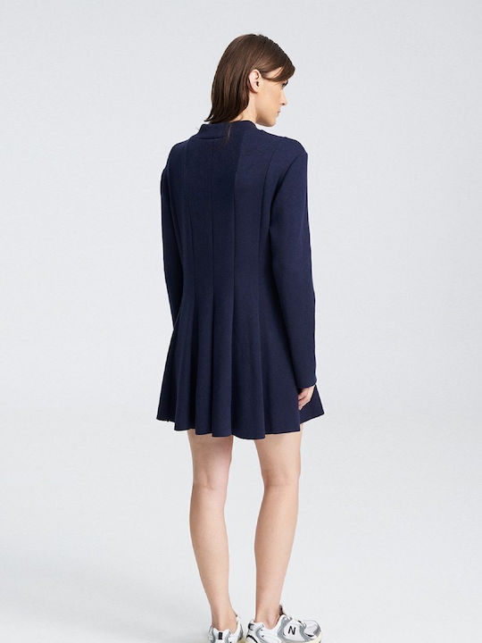 Mini Φόρεμα Πλεκτό Dark Blue