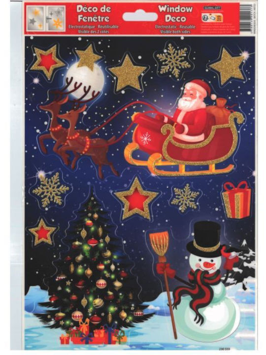 Αυτοκόλλητα Τζάμια Christmas 3 Σχέδια