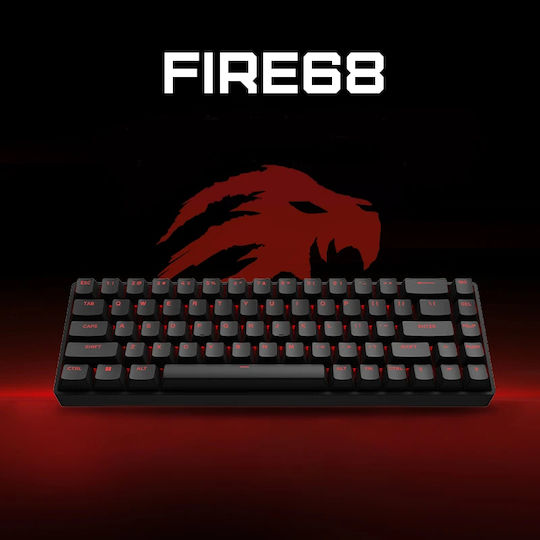 Madlions FIRE 68 Pro Gaming Μηχανικό Πληκτρολόγιο 65% με Magnetic διακόπτες και RGB φωτισμό (Αγγλικό US) Λευκό