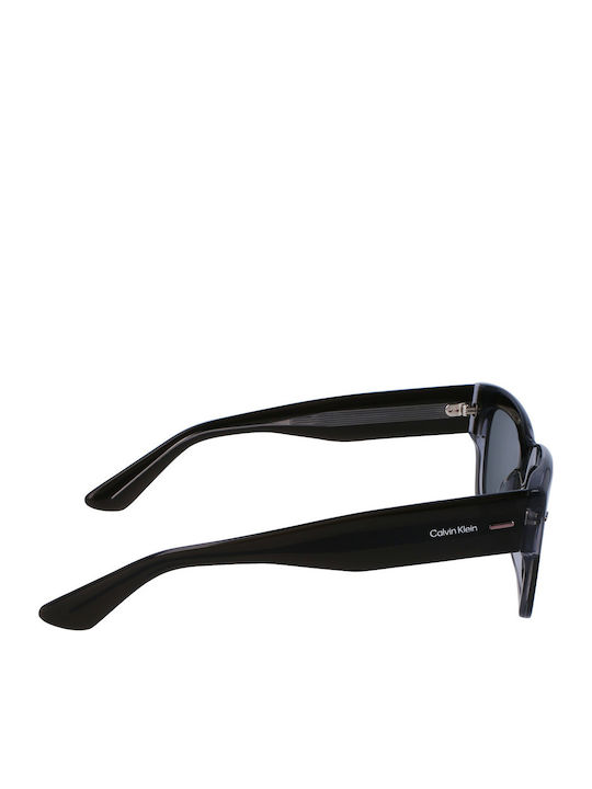 Calvin Klein Feminini Ochelari de soare cu Negru Cadru și Gri Lentilă CK23509S 059