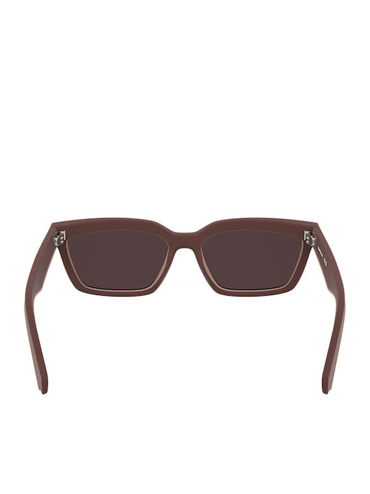 Calvin Klein Feminini Ochelari de soare cu Burgundy Cadru și Maro Lentilă
