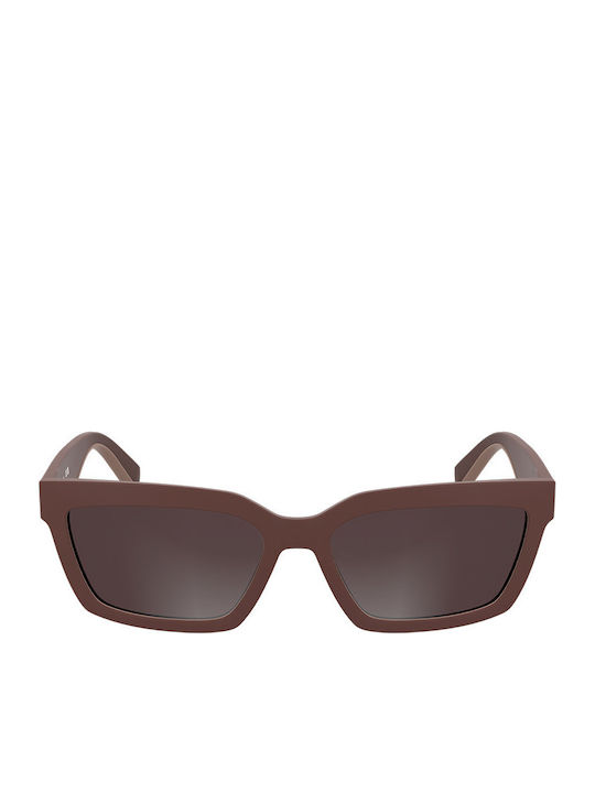 Calvin Klein Feminini Ochelari de soare cu Burgundy Cadru și Maro Lentilă
