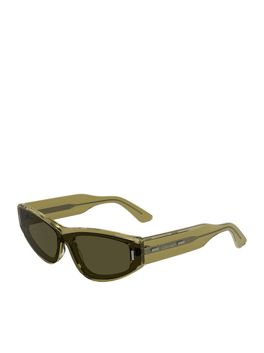 Calvin Klein Unisex Sunglasses with Green Plastic Frame and Green Lens CK24534S 278