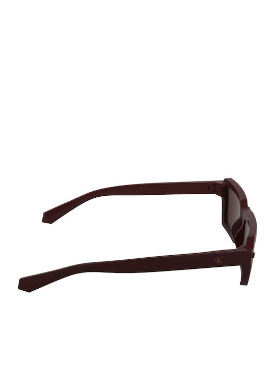 Calvin Klein Feminini Ochelari de soare cu Burgundy Cadru și Roșu Lentilă