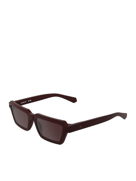 Calvin Klein Feminini Ochelari de soare cu Burgundy Cadru și Roșu Lentilă