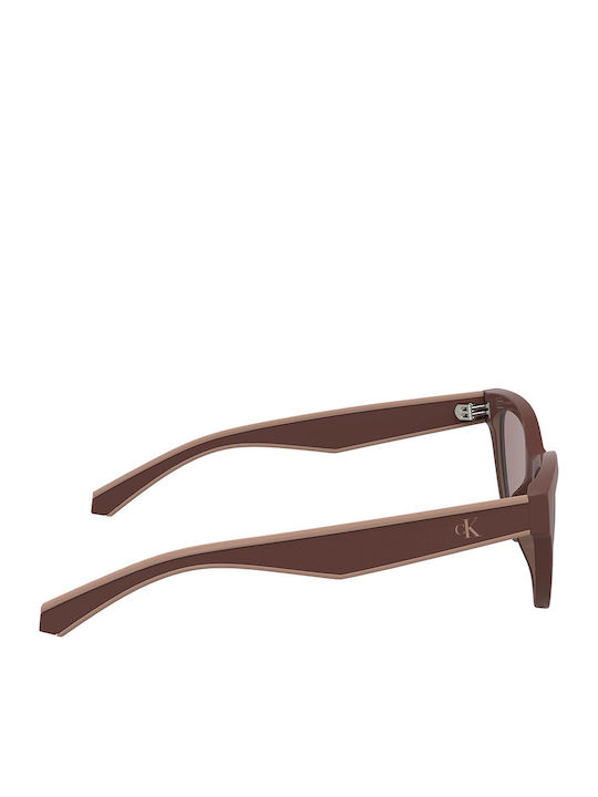 Calvin Klein Feminini Ochelari de soare cu Burgundy Cadru și Burgundy Lentilă CKJ25301S 605