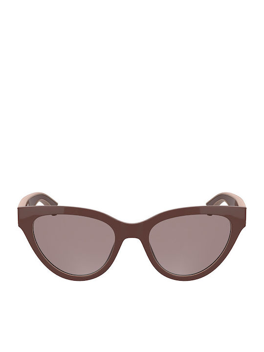 Calvin Klein Feminini Ochelari de soare cu Burgundy Cadru și Burgundy Lentilă CKJ25301S 605