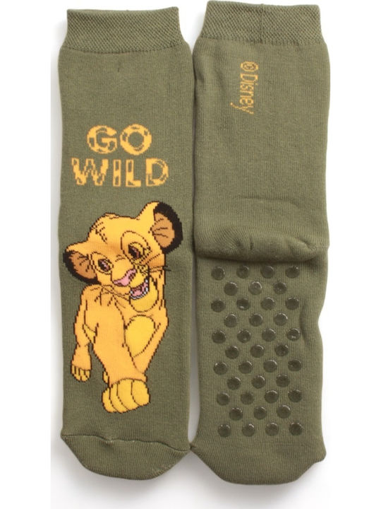 Cimpa Non-slip Kids' Long Socks Lion King Multicolored 3 Pairs