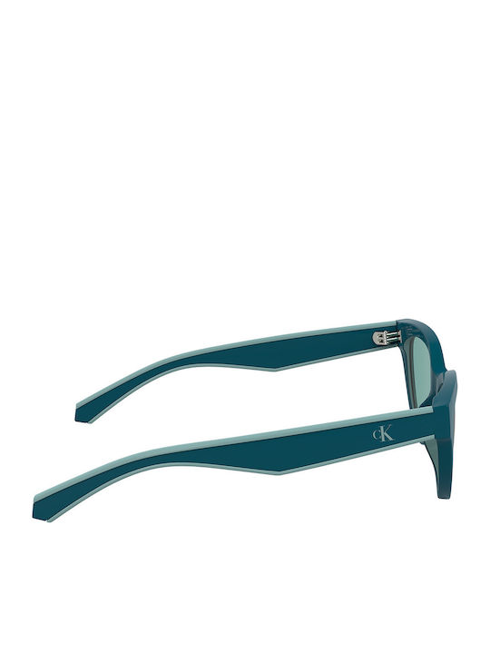 Calvin Klein Feminini Ochelari de soare cu Turcoaz Cadru și Turcoaz Lentilă CKJ25301S 432