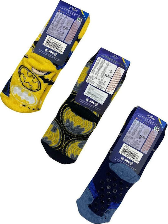 Disney Kids' Socks Non-Slip Batman Multicolor 3 Pairs