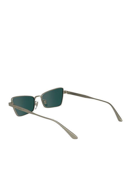 Calvin Klein Feminini Ochelari de soare cu Argintiu Cadru și Verde Lentilă CK24110S 716