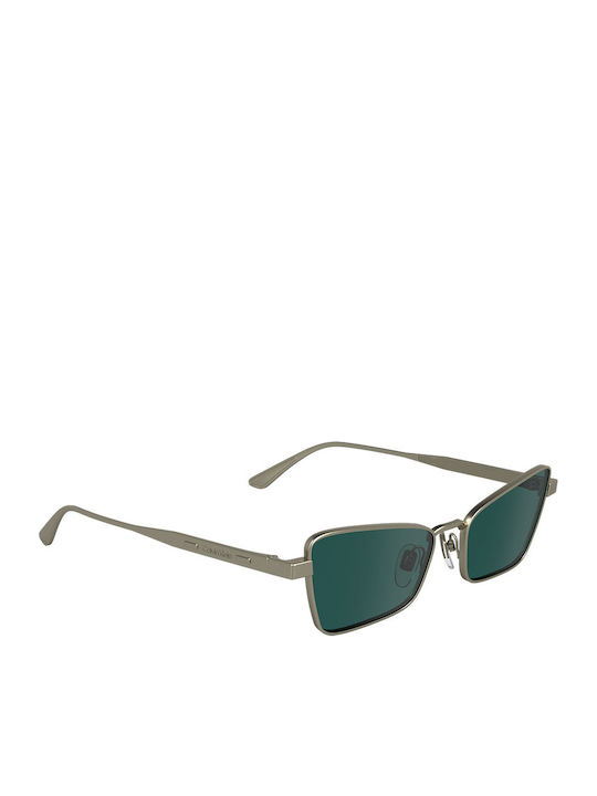 Calvin Klein Feminini Ochelari de soare cu Argintiu Cadru și Verde Lentilă CK24110S 716