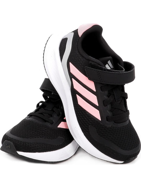 Runfalcon 5 Runfalcon 5 Kids Sports Shoes Running with Hoop & Loop Closure Core Black / Pink Spark / Silver Metallic