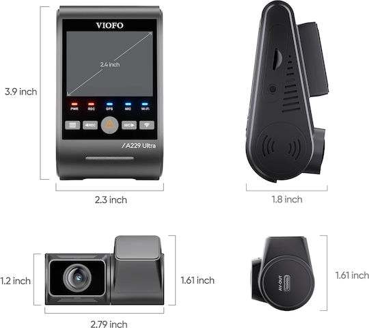 Viofo A229 Ultra 2 4K Windshield Car DVR Set with Rear Camera
