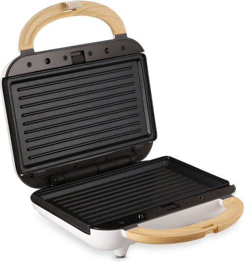 Lauben Sandwich Maker with Removable Plates for 2 Sandwiches 900W White