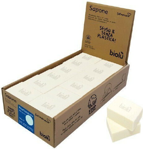 Solid Soap Organic Bicarbonate 24 Pcs X 140g Biolu