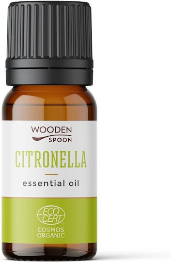 Organic Citronella Essential Oil 10ml Wooden Spoon