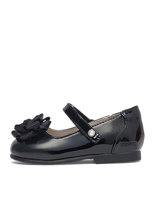 Kids Anatomic Patent Leather Ballerinas Ballet flat with Hoop & Loop Closure Black