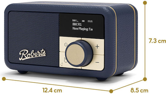 Roberts Revival Petite 2 Φορητό Ραδιόφωνο Επαναφορτιζόμενο DAB+ με Bluetooth Midnight Blue