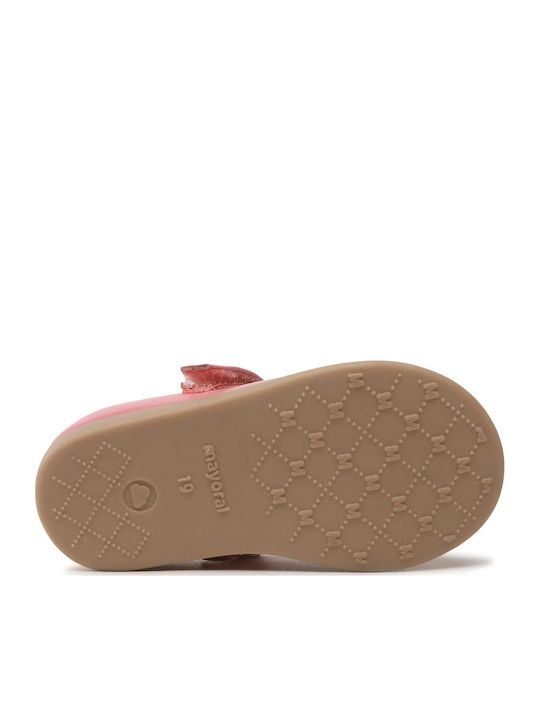 Παιδικές Μπαλαρίνες mit Bügel- und Schleifenverschluss Lackleder Rosa