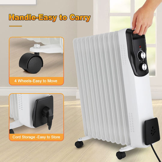 Маслен радиатор с 11 ребра 2500W