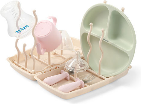Babyono Trocknungsgestell für Babyflaschen Beige 1Stück