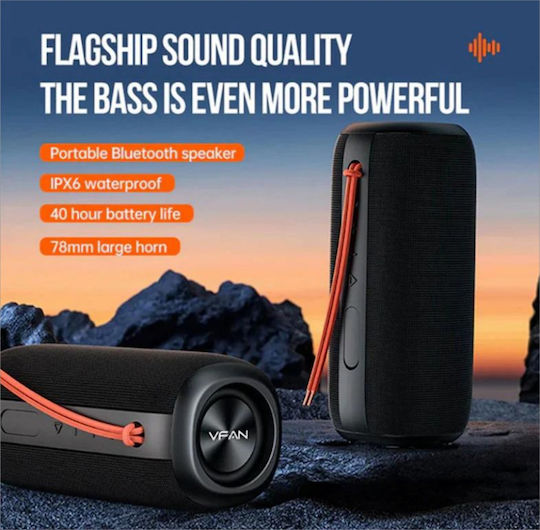 VFAN BS08 Ηχείο Bluetooth 30W Μαύρο