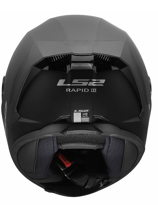 LS2 FF820 Rapid III Мат черно Мотоциклетна каска Full Face ECE 22.06 1350гр