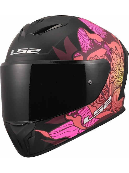 LS2 FF820 Rapid III Poppies II Matt Black/Pink Κράνος Μηχανής Full Face ECE 22.06 1350gr