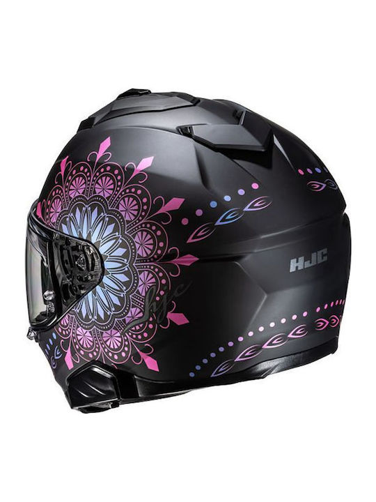 HJC I71 Niel MC28SF Semi Flat Black / Purple Motorcycle Helmet Full Face ECE 22.06 1700gr with Pinlock and Sun Visor