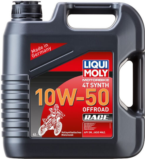 Liqui Moly Motorbike Offroad Synth Synthetic Motorcycle Oil for Four-Stroke Engines 10W-50 4lt